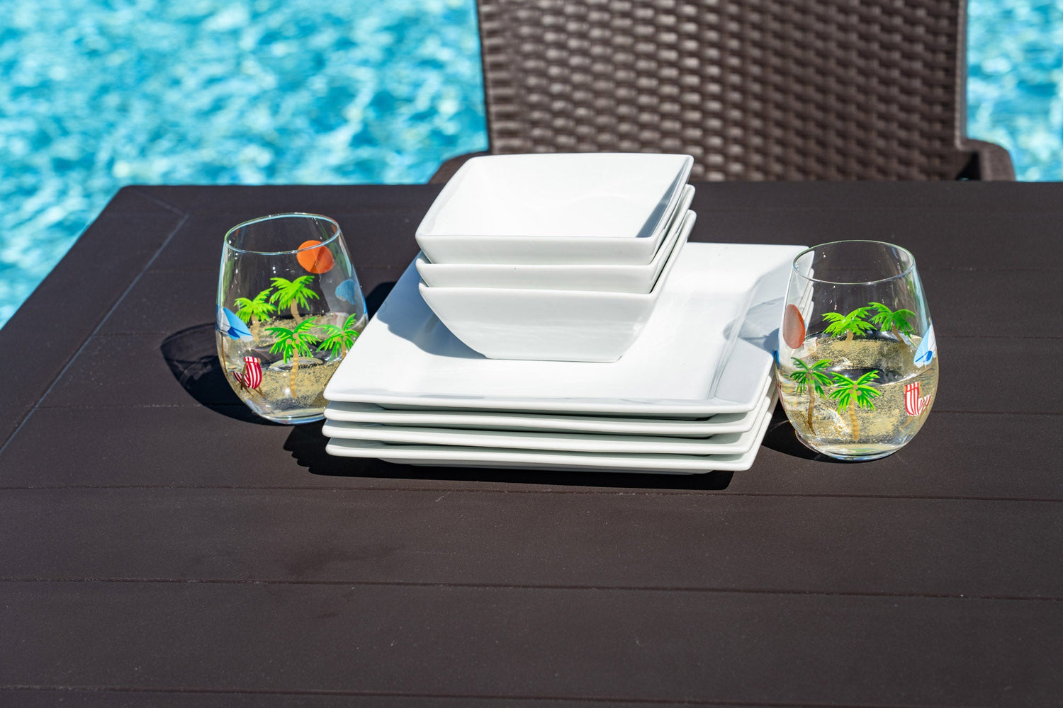 Rainbow Outdoor Montana 5-Piece Dining Set-Brown