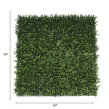 Designer Plants USA Natural Artificial Boxwood Wall 40"x40" Commercial Grade UV Resistant