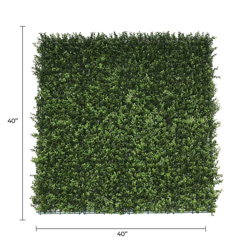 Designer Plants USA Natural Artificial Boxwood Wall 40"x40" Commercial Grade UV Resistant