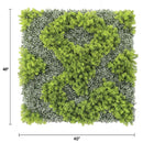 Designer Plants USA Natural Green and White Artificial Moss Green Wall UV Resistant 40x40