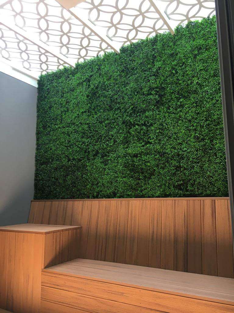 Designer Plants USA Premium Bright Artificial Boxwood Wall 40" x 40" Commercial Grade
