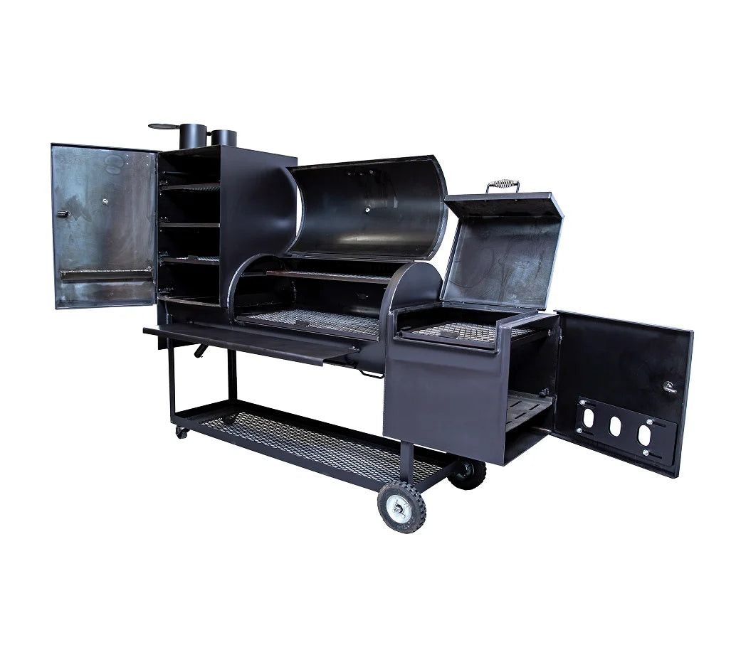 Old Country BBQ Pits Angus Offset with vertical chamber Smoker OC20x80