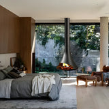 HearthArtSinn Shine 4 Luxury Hanging Trumpet Curved Fireplace