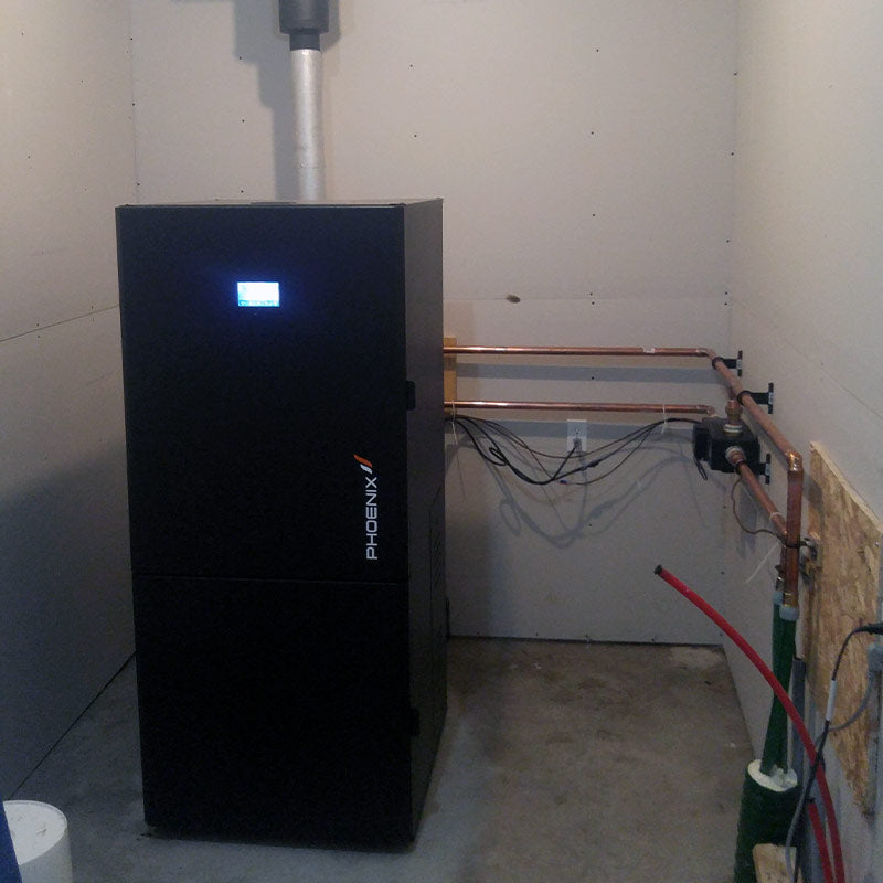 PHOENIX 18, Compact Pellet Boiler, 61K BTU - Efficient Home Heating Solution