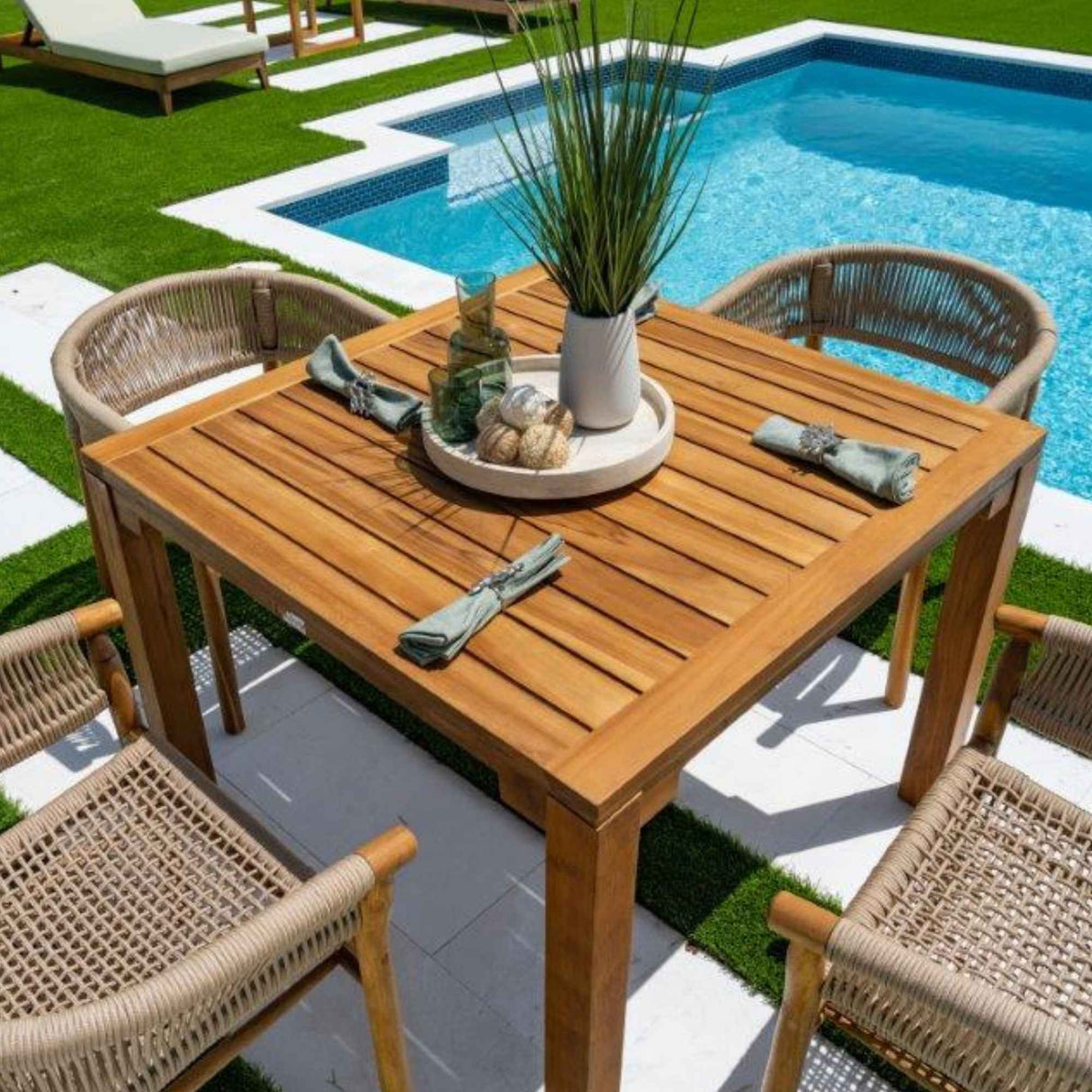 Panama Jack Corsica 5-Piece Square Dining Set