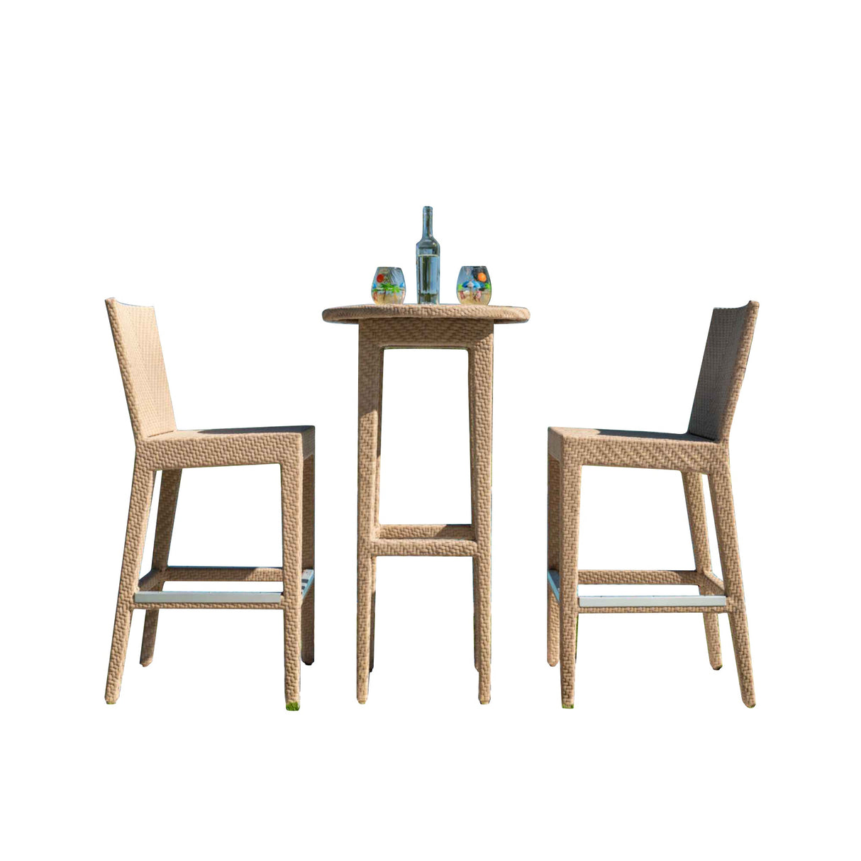 Panama Jack Austin 3-Piece Round Pub Table Set