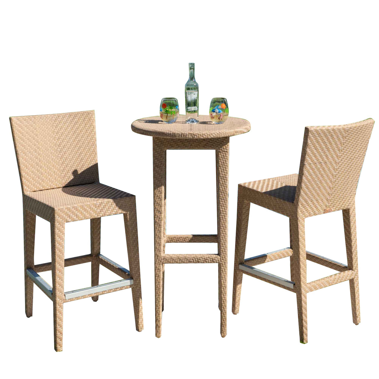 Panama Jack Austin 3-Piece Round Pub Table Set