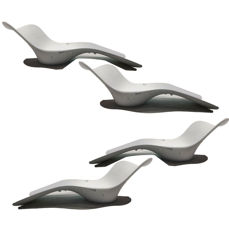 Panama Jack Wave Set of 4 Wave In-Pool Chaise Loungers