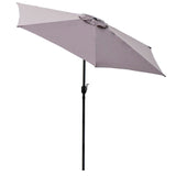 Panama Jack Grey 9 Ft Alum Patio Umbrella W/Crank