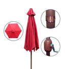 Panama Jack Red 9 Ft Alum Patio Umbrella W/Crank