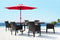 Panama Jack Red 9 Ft Alum Patio Umbrella W/Crank