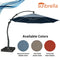 Panama Jack 11.5 Ft Cantilever Sunbrella Shale 360 Umbrella w/Movable Base