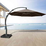 Panama Jack 11.5 Ft Cantilever Sunbrella Shale 360 Umbrella w/Movable Base