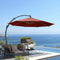 Panama Jack 11.5 Ft Cantilever Sunbrella Terracotta 360 Umbrella w/Movable Base