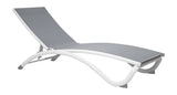Arch Set of 2 Stackable Grey Sling Chaise Longer