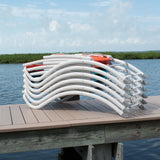 Arch Set of 2 Stackable Grey Sling Chaise Longer