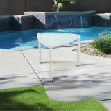 Arch White Aluminum End Table