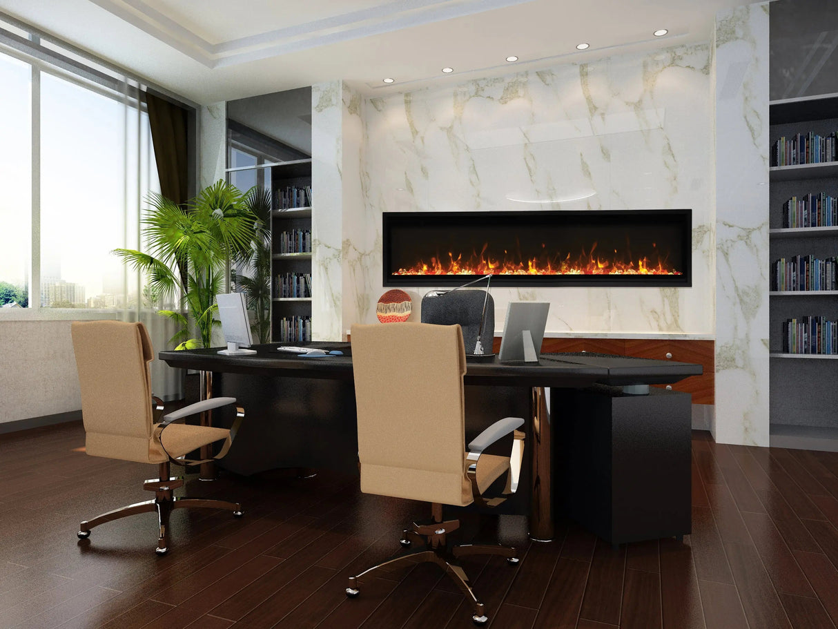 Amantii Panorama BI Slim Indoor/Outdoor Electric Fireplace BI-40-SLIM-OD-LUMINA