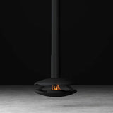 HearthArtSinn Shine 8 Luxury Hanging Disc-Shaped Real Fire Fireplace