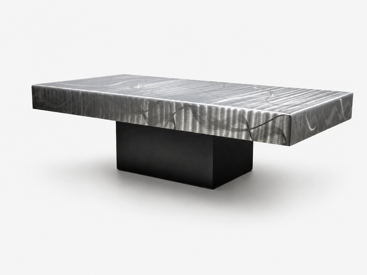 Metall Plinth Stainless Steel Coffee Table