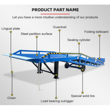 Chery Industrial 22,000 lb. Capacity Portable Loading Dock Ramps Yard Ramp