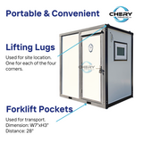 Chery Industrial  Bastone Portable Toilet with Shower Curtain Style