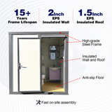 Chery Industrial  Bastone Portable Toilet with Shower Curtain Style