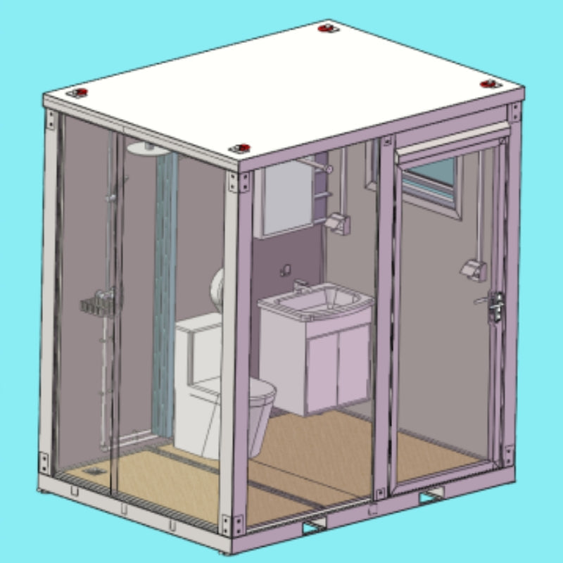 Chery Industrial  Bastone Portable Toilet with Shower Curtain Style