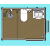 Chery Industrial  Bastone Portable Toilet with Shower Curtain Style