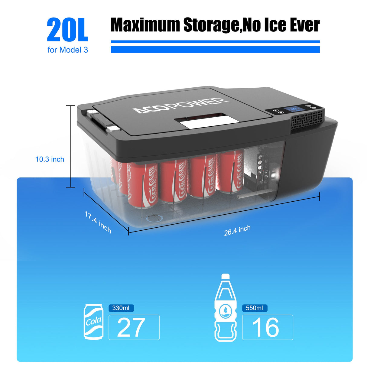 Chery Industrial Portable Freezer Specially Designed for Tesla Model 3
