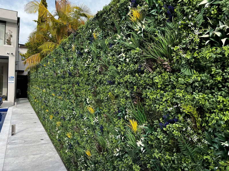 Designer Plants USA Garden of Eden 40"x40" Metal-Backed UV Fire-Resistant Green Wall