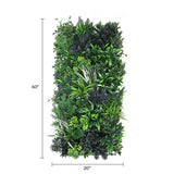 Designer Plants USA Premium Artificial Green Wall Rustic Botanical Lavender 40"x 20" Commercial Grade UV Resistant
