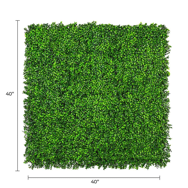 Designer Plants USA Premium Bright Artificial Boxwood Wall 40" x 40" Commercial Grade