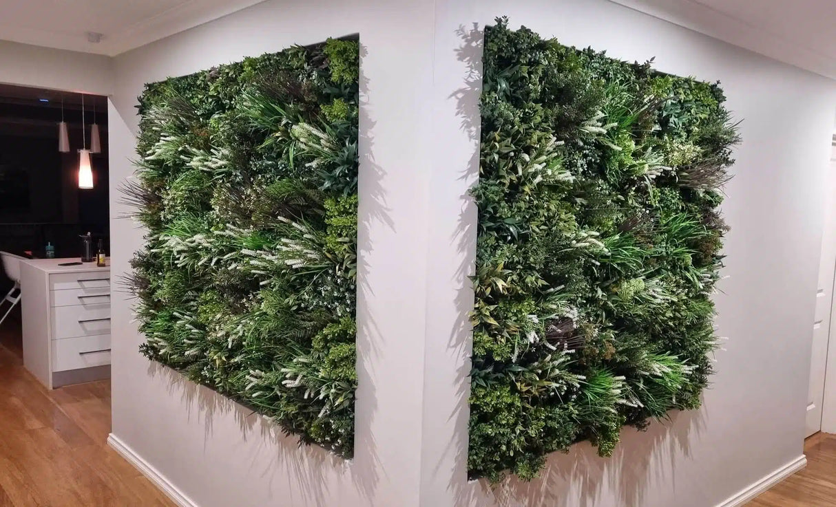 Designer Plants USA Garden of Eden 40"x40" Metal-Backed UV Fire-Resistant Green Wall