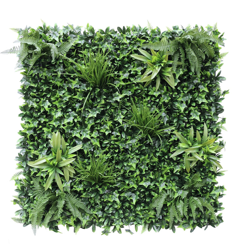 Designer Plants USA Luxury Green Tropics Artificial Living Wall 40x40 Commercial Grade
