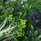 Designer Plants USA Premium Artificial Green Wall Rustic Botanical Lavender 40"x 20" Commercial Grade UV Resistant