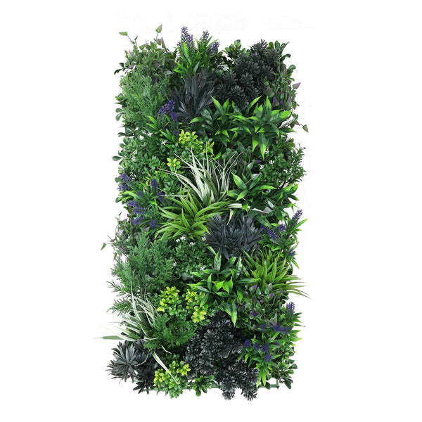 Designer Plants USA Premium Artificial Green Wall Rustic Botanical Lavender 40"x 20" Commercial Grade UV Resistant