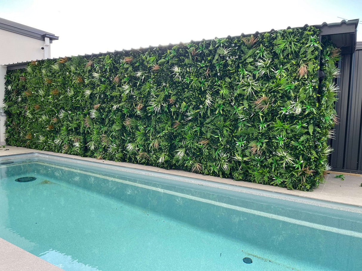 Designer Plants USA Luxury Wild Tropics Artificial Vertical Garden 40" x 40" 11SQ FT Commercial Grade UV Resistant