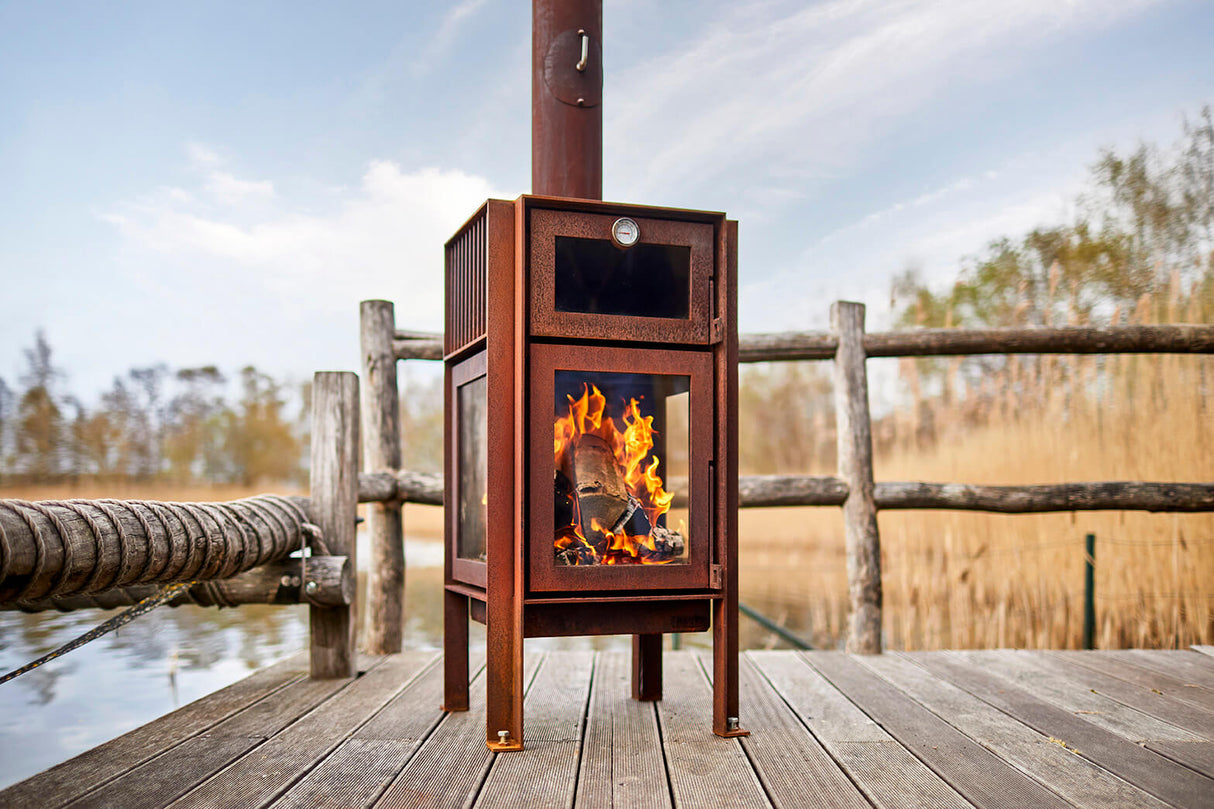 RB73 Quercus Outdoor Wood Burning Fireplace Oven 97563722