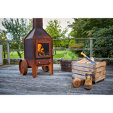 Bijuga CorTen Steel Outdoor Wood Fireplace BIJUGA