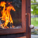 Bijuga CorTen Steel Outdoor Wood Fireplace BIJUGA