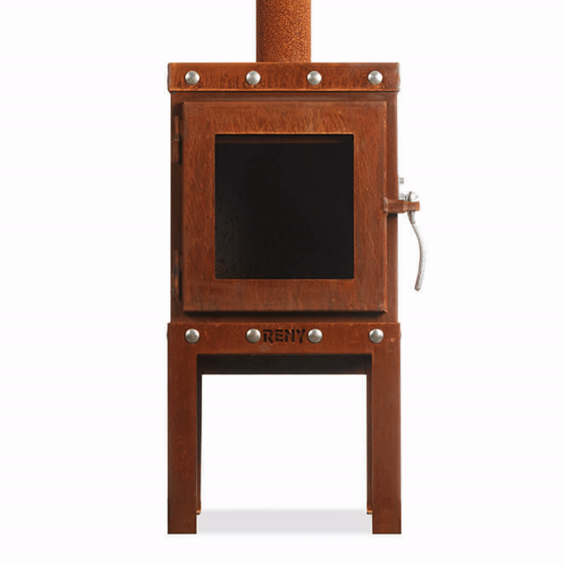 Piquia Compact CorTen Steel Wood Stove PIQUA