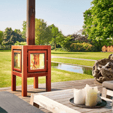 Quaruba L 3-Sided Glass Outdoor Fireplace QUARUBA-L-3