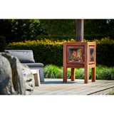 Quaruba L 3-Sided Glass Outdoor Fireplace QUARUBA-L-3