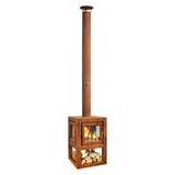 Quaruba L 3-Sided Glass Outdoor Fireplace QUARUBA-L-3