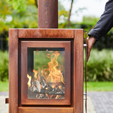 Quaruba XL Mobile 4-Sided Glass Outdoor Fireplace QUARUBA-XL-4M
