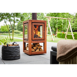 Quaruba XL Mobile 4-Sided Glass Outdoor Fireplace QUARUBA-XL-4M