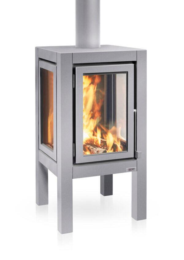 Quaruba XXL Mobile 4-Sided Glass Matte Stainless Steel Outdoor Fireplace QUARUBA-XXL-4-SS