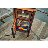 Quercus 3-Sided Glass Outdoor Fireplace with Oven QUERCUS