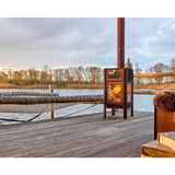 Quercus 3-Sided Glass Outdoor Fireplace with Oven QUERCUS
